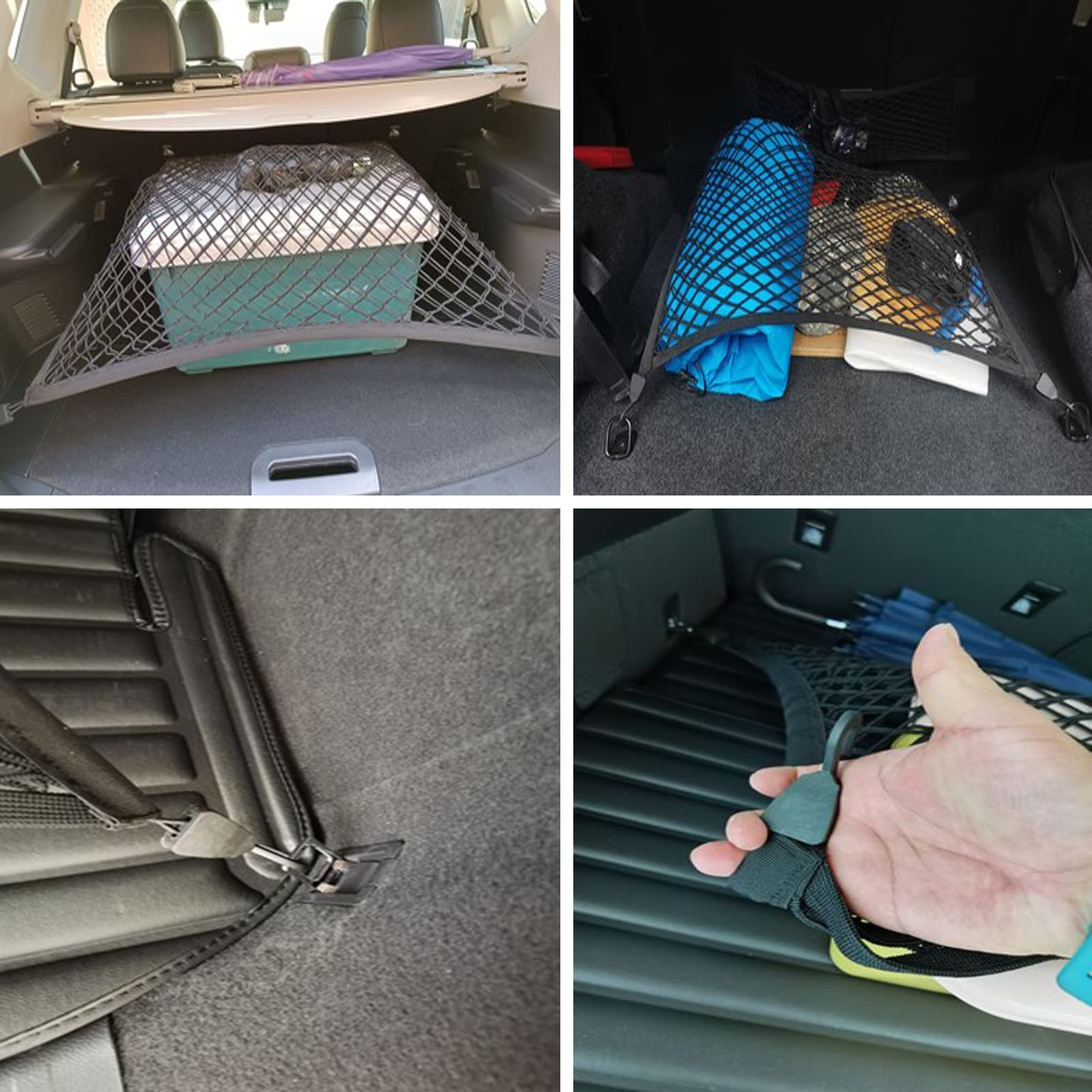 Filet de chargement pour VUS, Jeep, camion – 50 x 80 cm – En nylon style enveloppe pour une organisation sécurisée, robuste