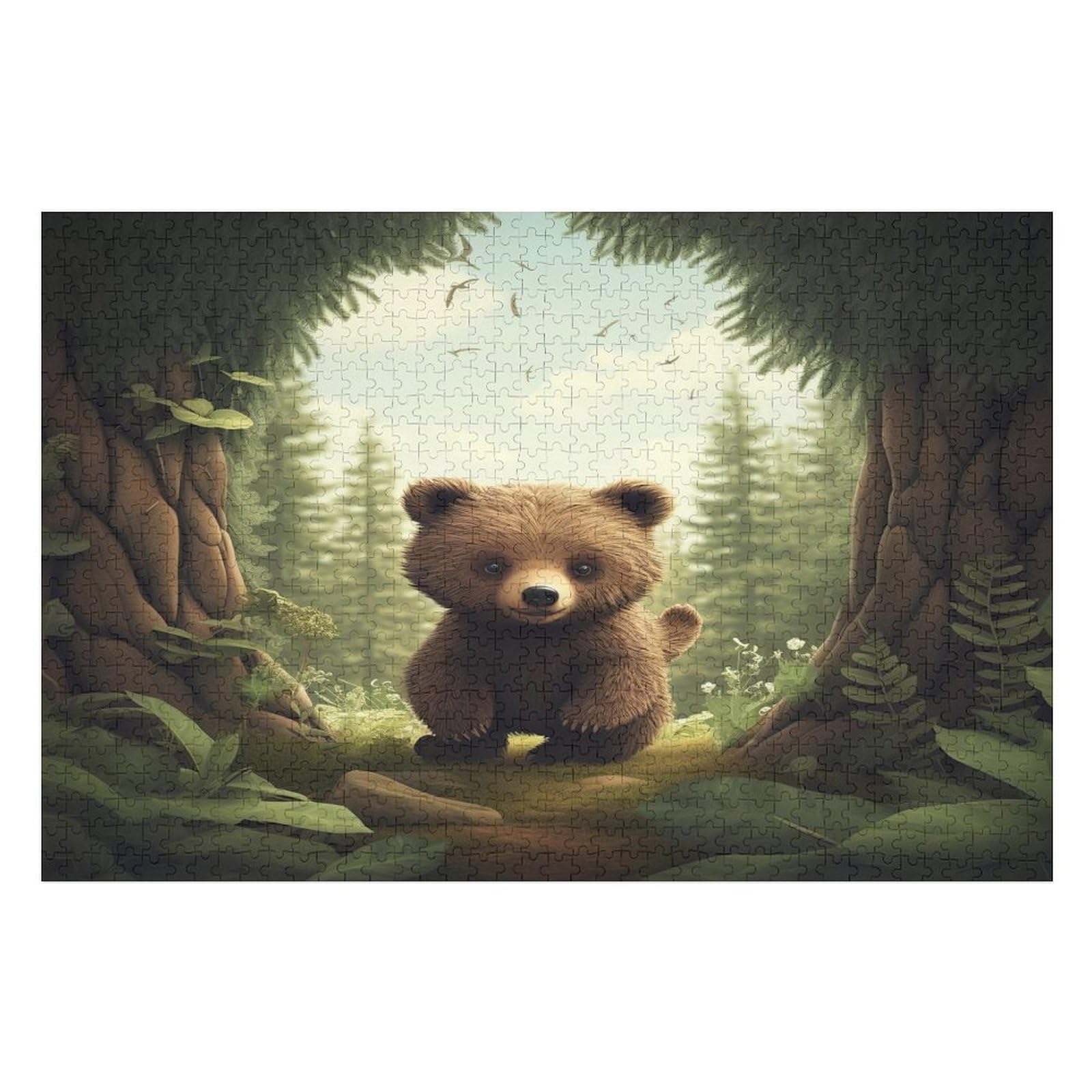 2000-Teile-Puzzles für Erwachsene – Animal Bear – Kinderpuzzle Recycled Family 70x100cm