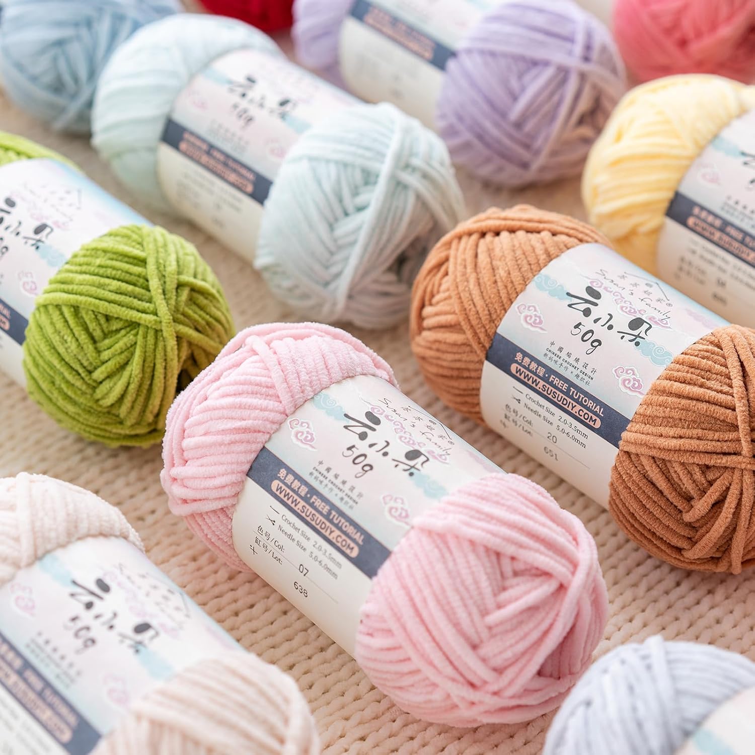 100% Polyester Yarn Cloudlet - 5 x 50g - Green Oasis image 4