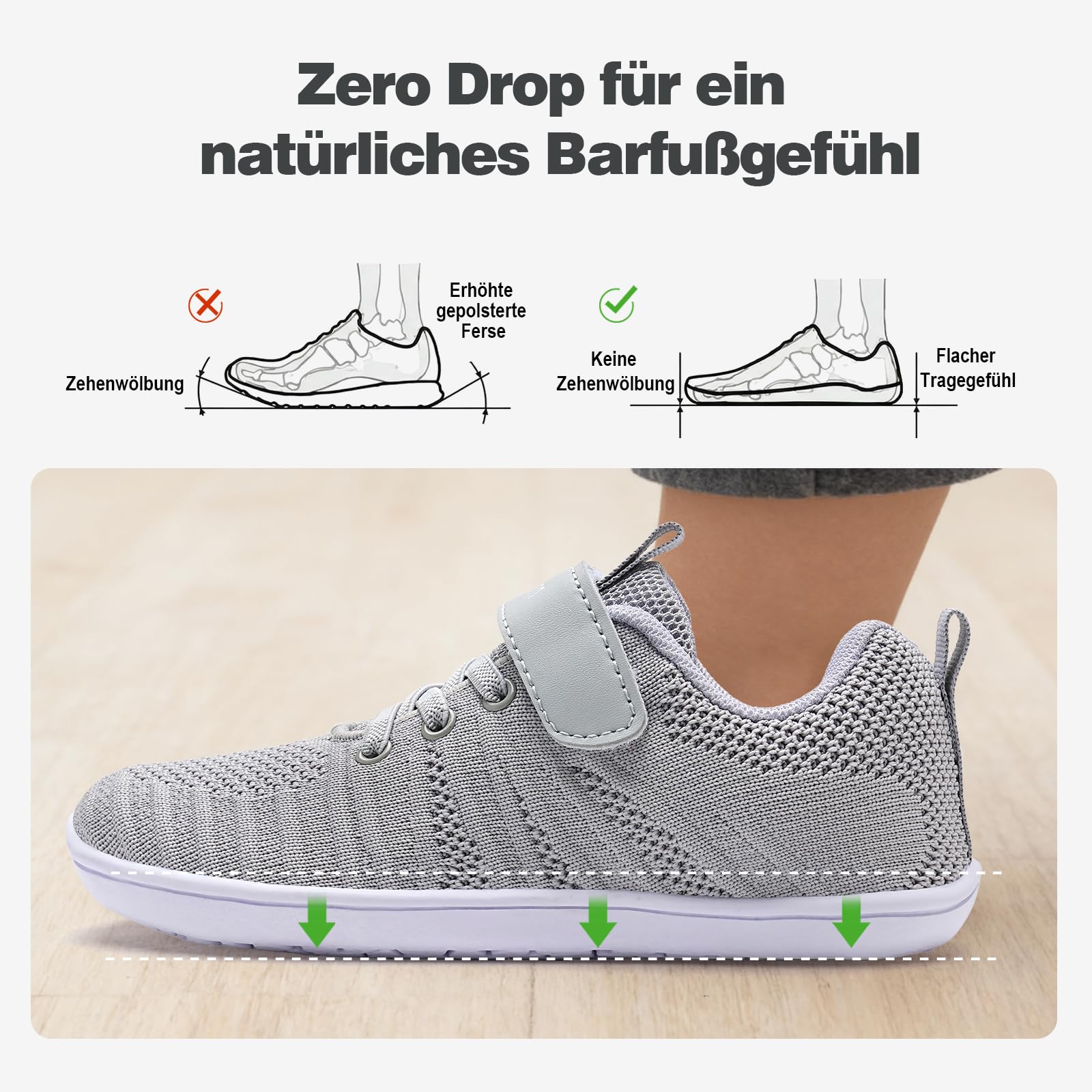 IceUnicorn Pantofole per bambini a piedi nudi, ragazzi e ragazze, scarpe sportive a piedi nudi, minimalistiche