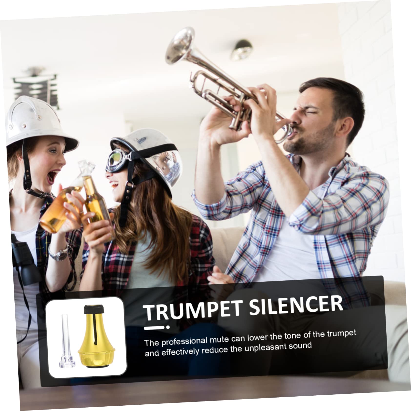 ifundom 3sets Tromba Professionale Con Muta Leggera e Accessori Pratici Per Allenamento Silenzioso