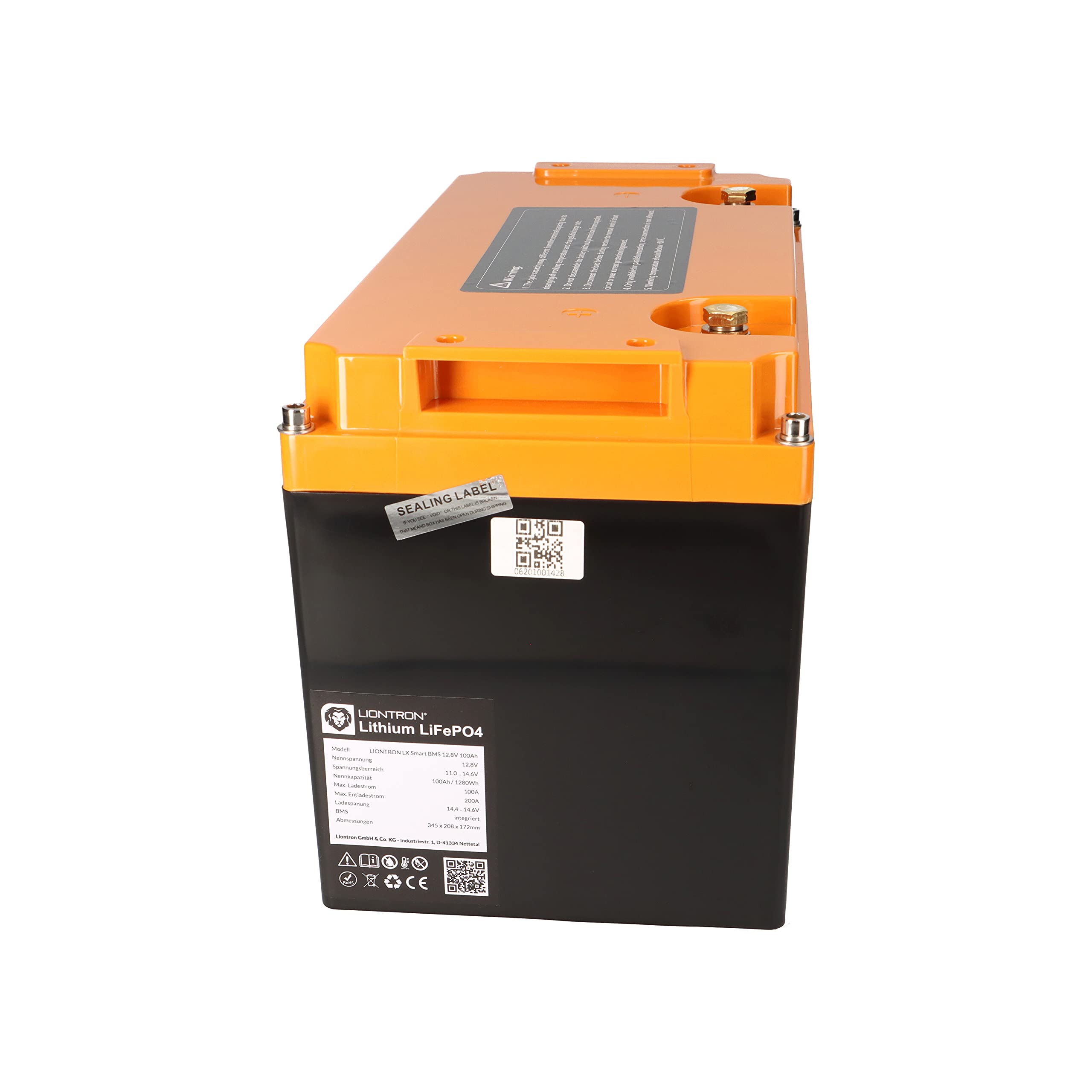 LiFePO4 12,8V 100Ah LX Arctic; 1280Wh; geeignet für die Verwendung bis -30°C mit BMS und Bluetooth Überwachung; für Wohnmobil oder Boot 344x172x202mm - LISMART12100LX-A