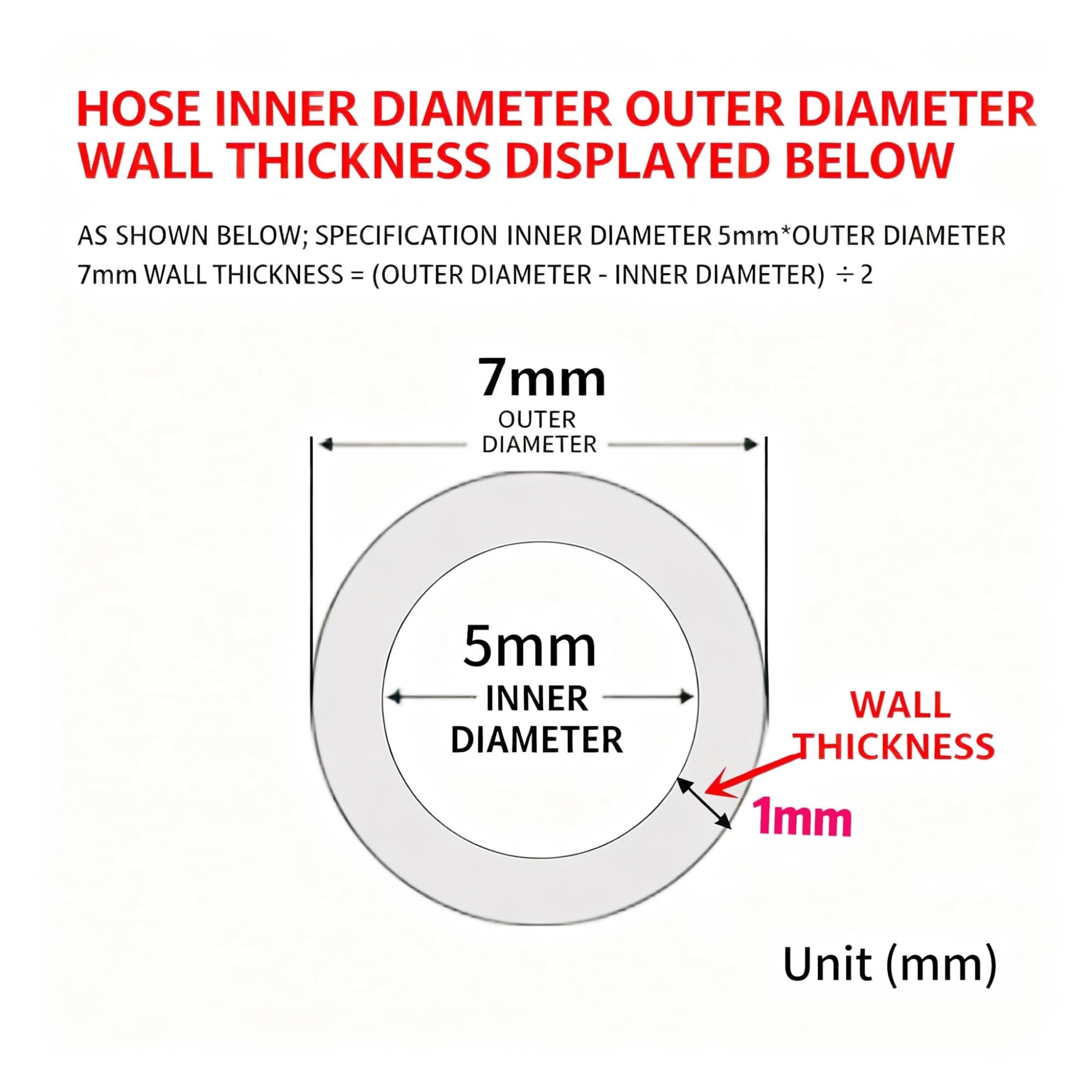 Manguera de caucho silicona Gris Funda protectora | Flexible, resistente al desgaste, transferencia de fluidos, tubería de agua(10M_ID2 X OD5 MM)