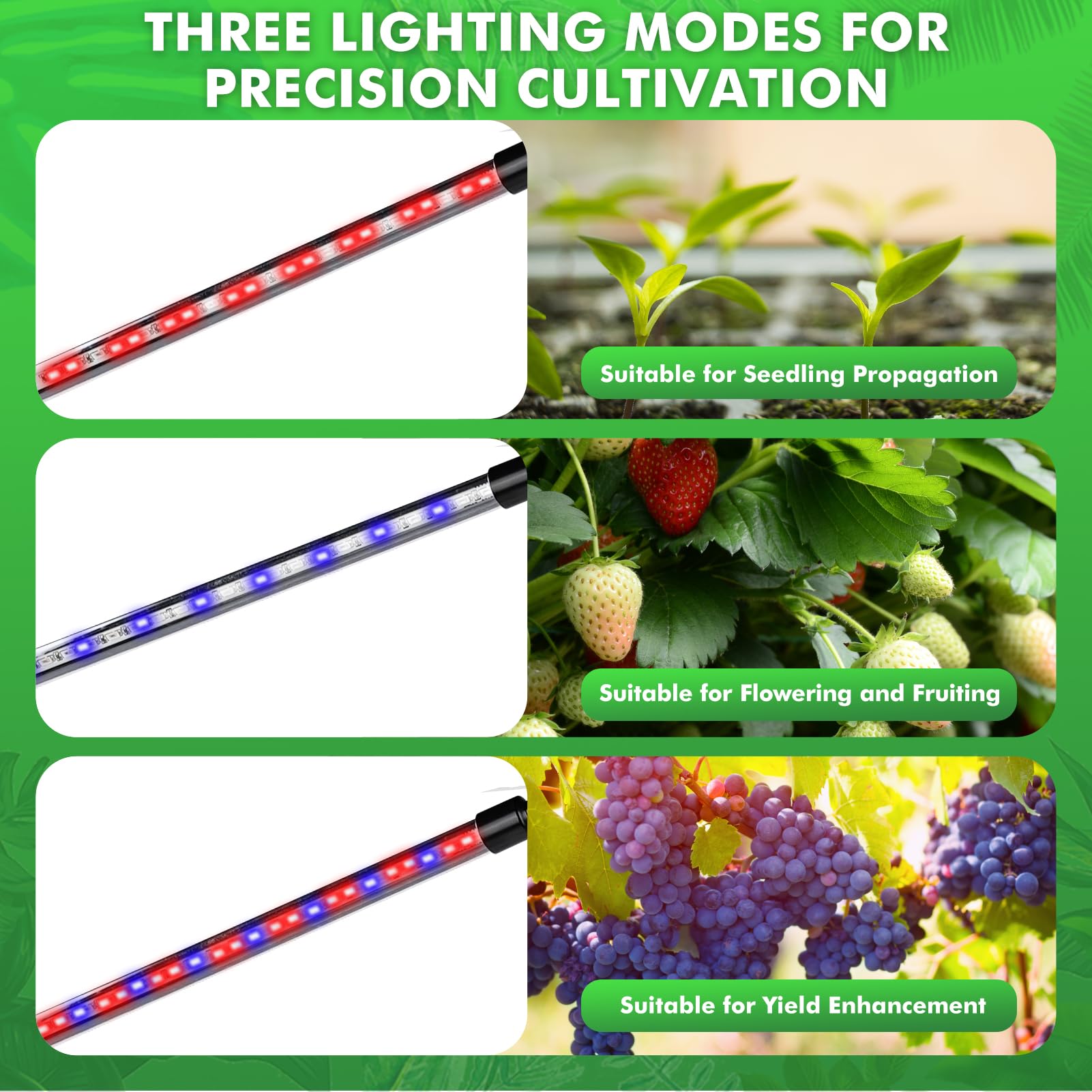Lampe Horticole LED Avec Support, Lampe Horticole sur Pied à 4 Tubes, Filaire et Télécommandée, 80 LED, 10 Niveaux de Luminosité pour Plantes D'Intérieur (Version Avec Prise USB)