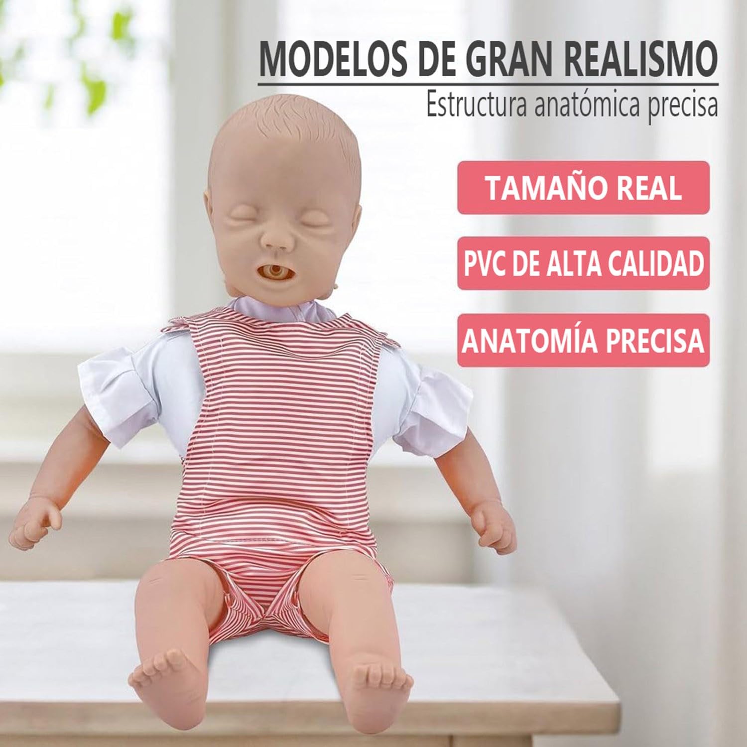Professionelle Trainingspuppe Für Babys, Reanimationspuppe, Erste-Hilfe-Puppe Für Babys, Für Übungen Zur Atemwegsverlegung Und Rettungsmaßnahmen Im Notfall