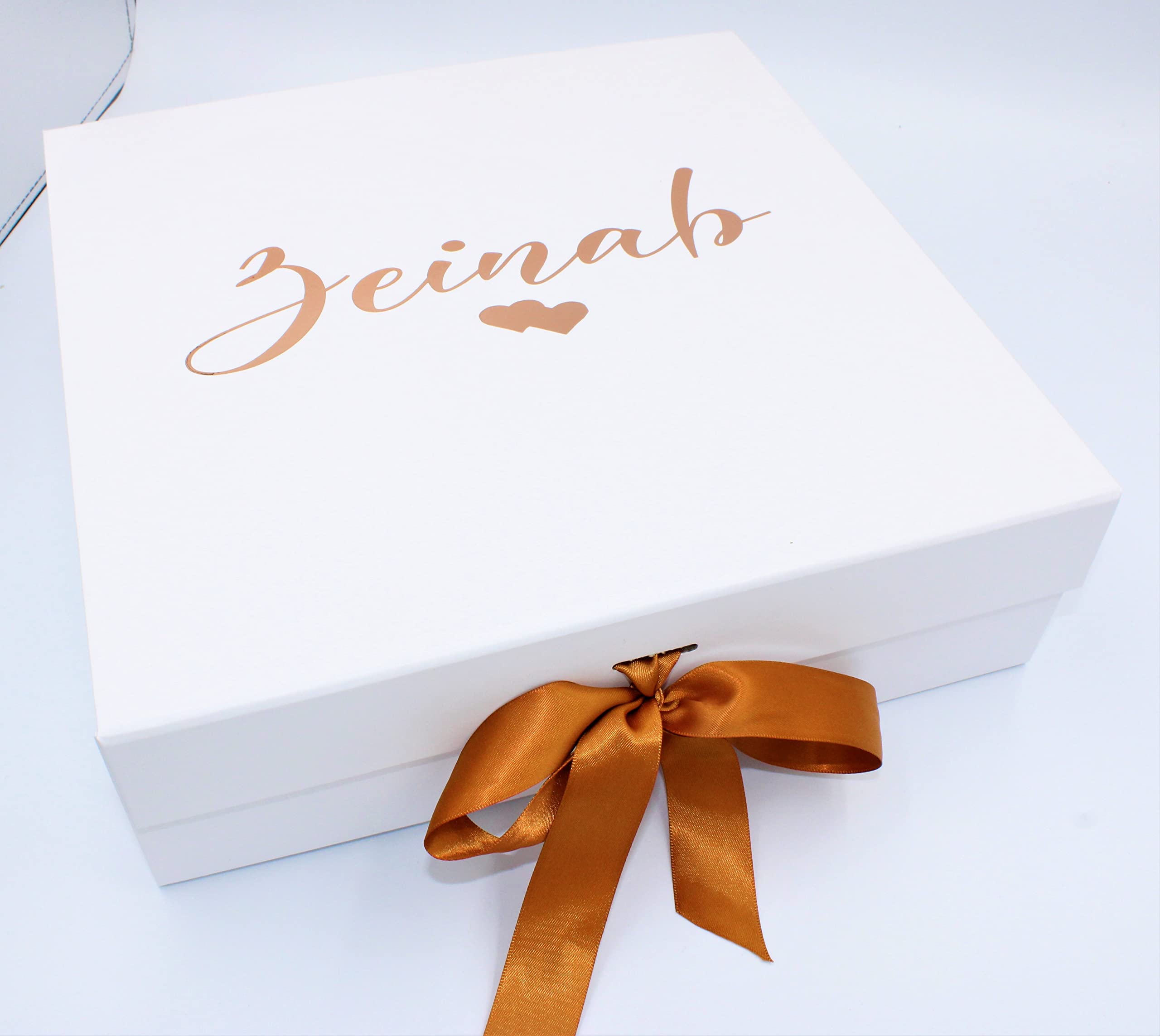 Nu-Nuel Personalised Gift Box | Custom Gift Box with Magnetic lid and Ribbon