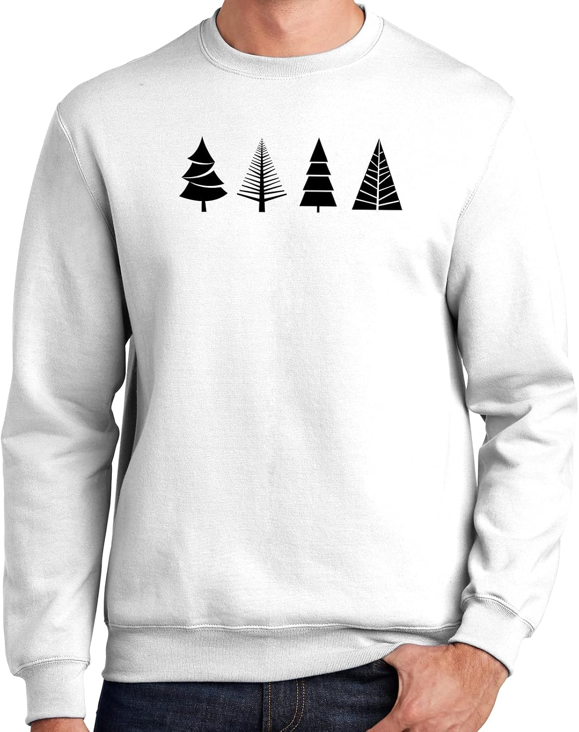 GotPrint Unisex Christmas Tree Sweatshirt, Christmas Crewneck Sweatshirt, Couples Ugly Christmas Sweater, Christmas Sweater