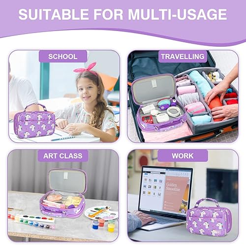 Miniatura 7 de VASCHY Estuche para Lápices para Niñas, Bolsa Grande Estética Kawaii para Lápices EstacionariosEstuche para Lápices para Niños Preppy, Organizador