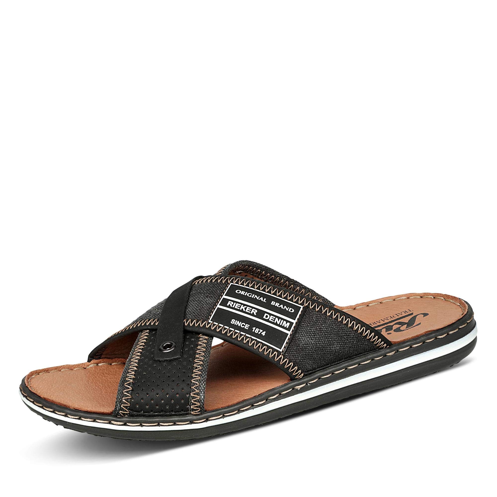 Rieker Men's 21099 Mules, Black Black Charcoal, 9.5 UK