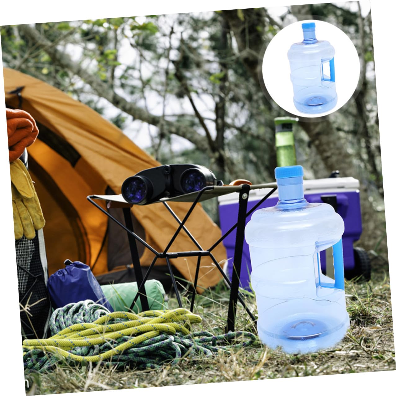 Großer Wasserbehälter aus Dickem Pet mit Tragegriff Langlebiger Camping Wasserkanister für Outdoor Wandern Picknick Leicht und Platzsparend für Zuhause und Unterwegs