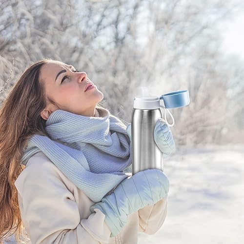 Miniatura 4 de Level Up Way Botella de agua de acero inoxidable de alta calidad de 25 onzas con filtro sin BPA artículos esenciales de viaje filtro de agua