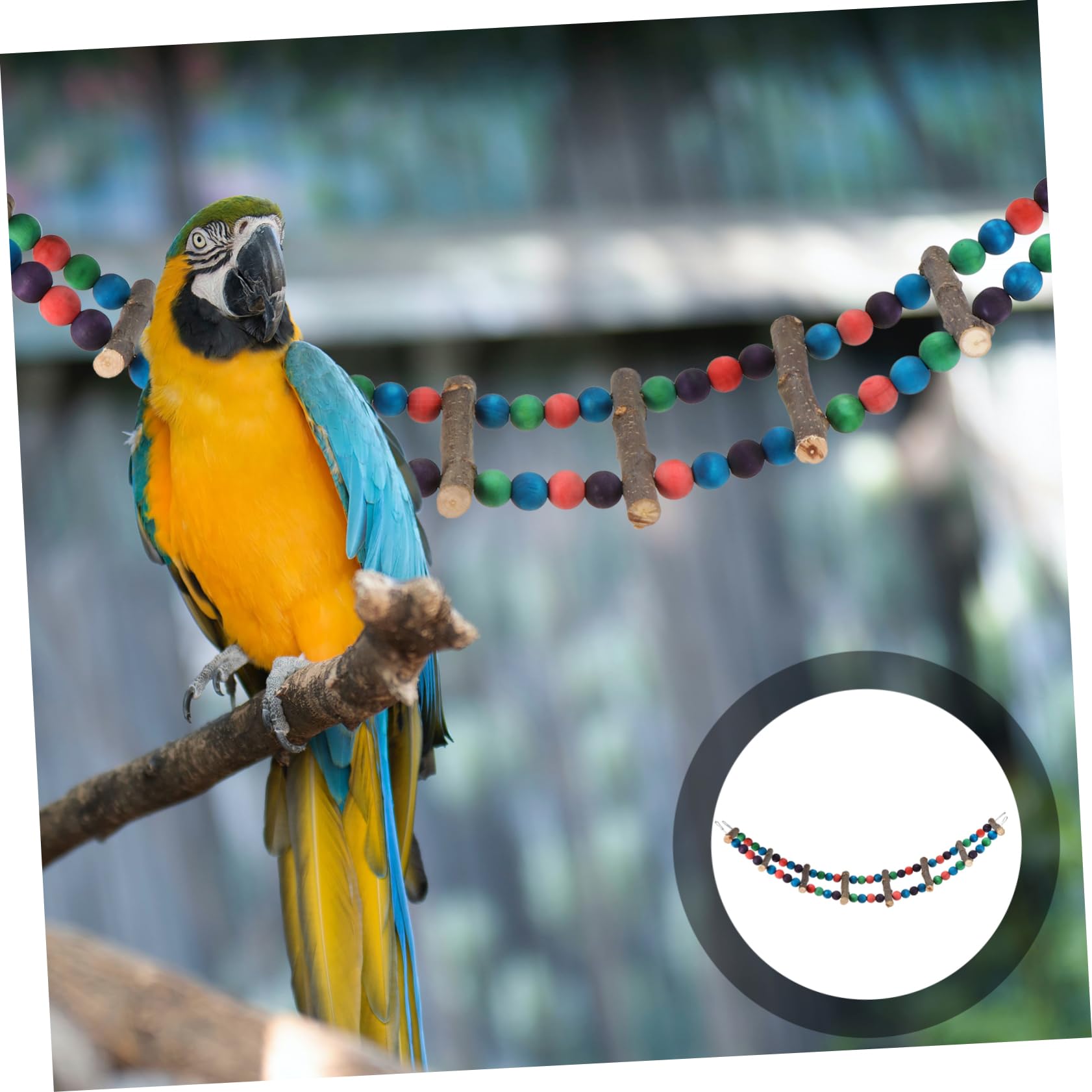 BESPORTBLE 3pezzi Giocattolo Per Pappagalli Da Masticare e Arrampicarsi Accessorio Multifunzionale Per Uccelli Sicuro e Facile Da Appendere Stimola Attività Fisica e Gioco