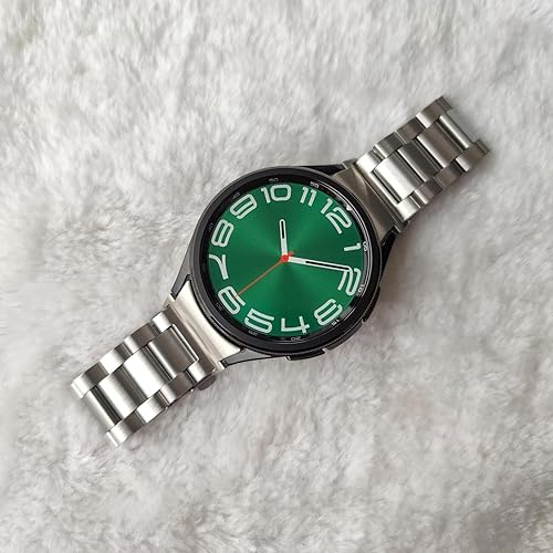 Miniatura 6 de VINIUSIKI Galaxy Watch 7 6 5 4 FE 1.575 in 1.732 in 1.772 in Correa de acero inoxidable, sin brechas, bandas de metal compatibles con Samsung Galaxy