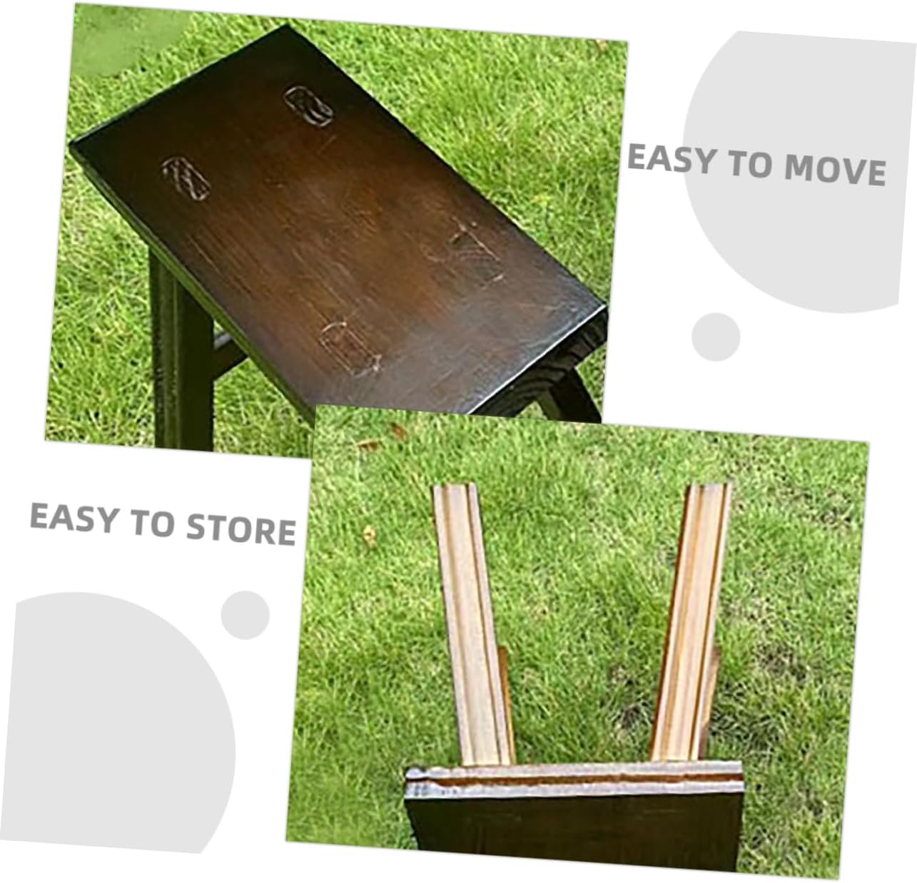 CHILDWEET Rustic Wooden Boys and Girls Step Stool for Bathroom Kitchen Bedroom Vintage Style Footstool Stool Step for Adults