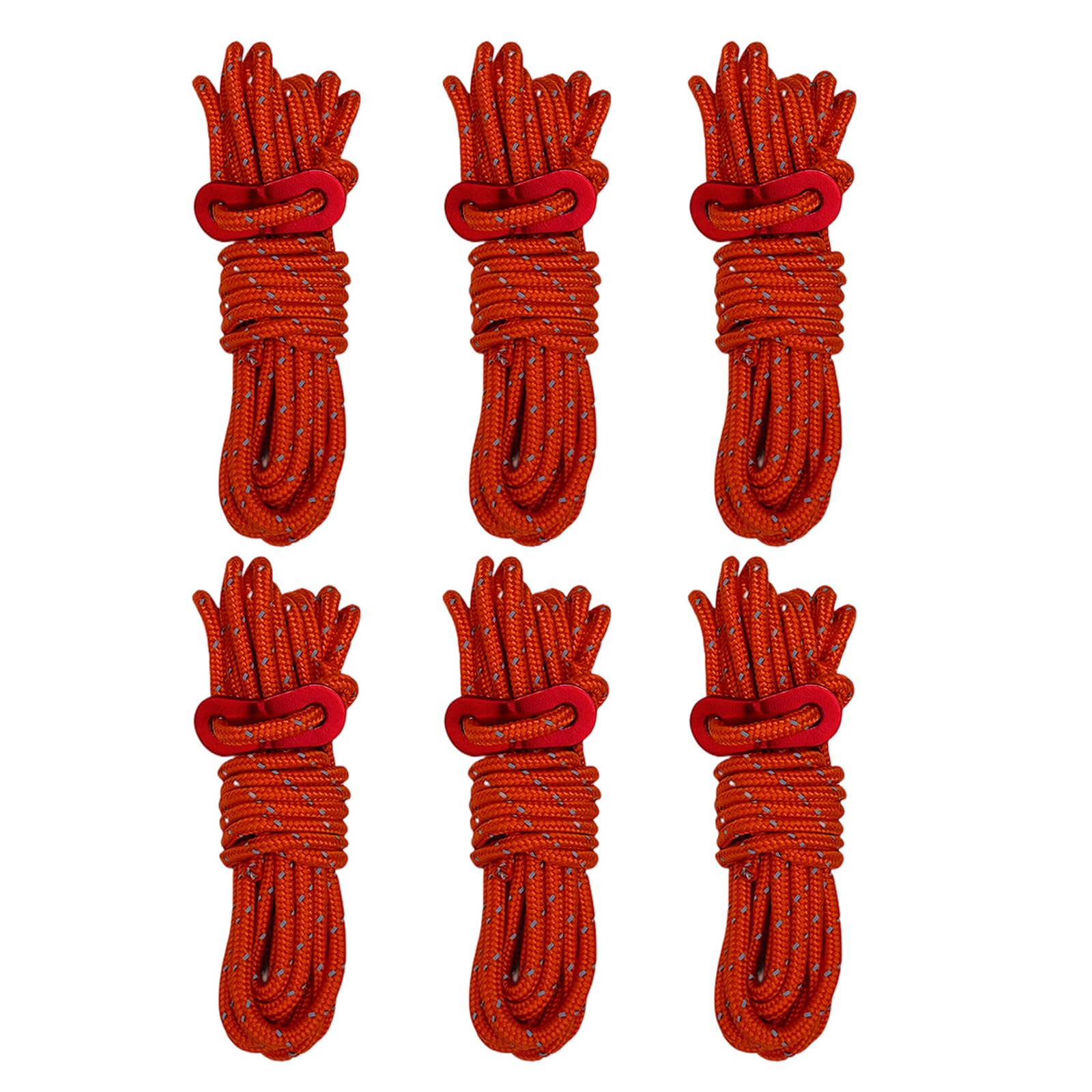 Camping Rope Guide for Outdoor Hiking Awning Tarp Tents 4mm Tent Guy Line Reflective