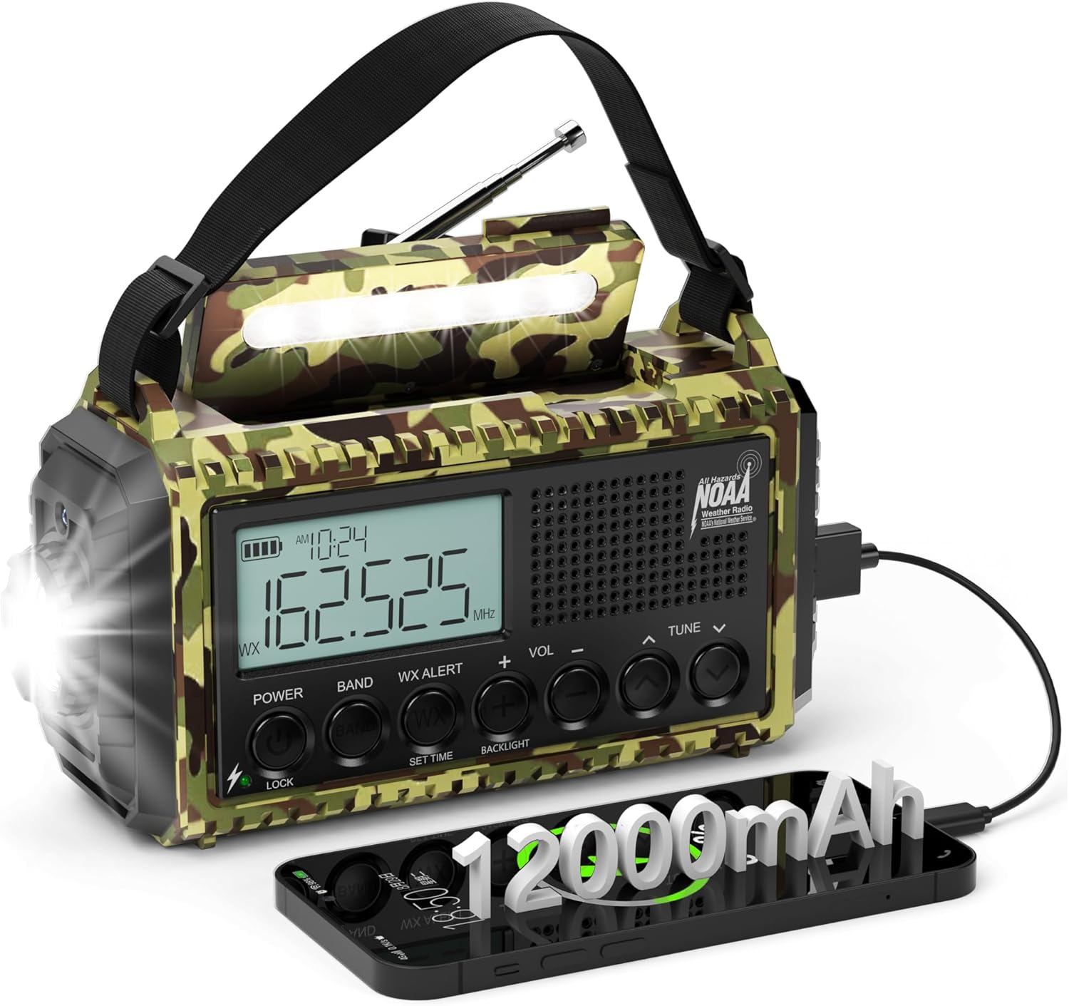 Emergency Weather Radio,12000mAh/44400mWh...