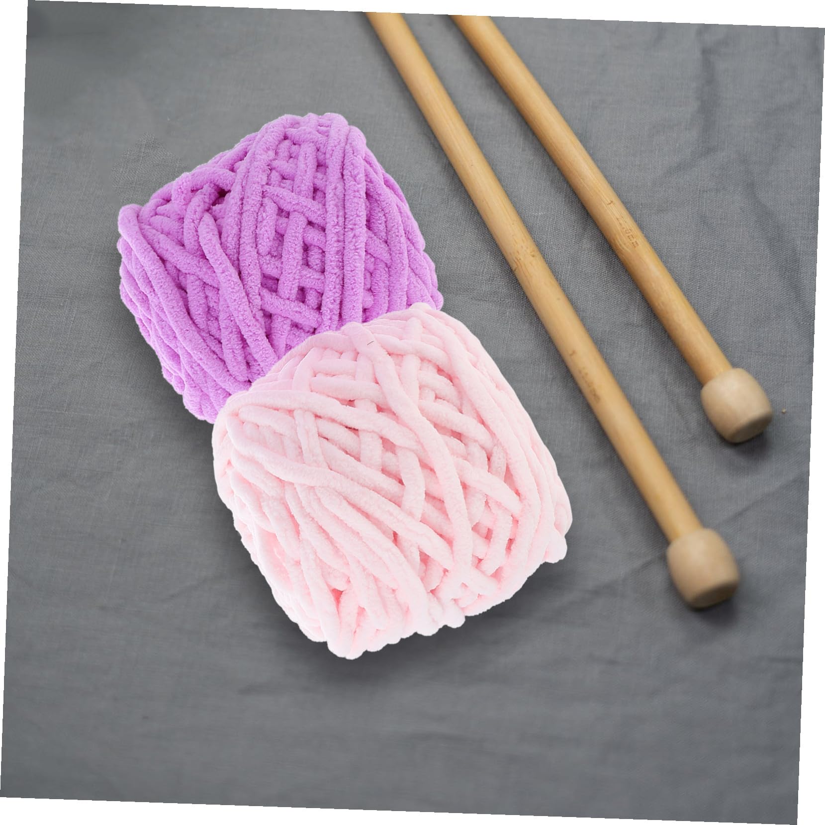 ARTIBETTER 4 Gomitoli di Lana Morbida per Maglia a Mano Colori Pastello Bianco Latte Rosa Azzurro Filo Naturale Traspirante per Sciarpe Cappelli e Accessori Fai da Te