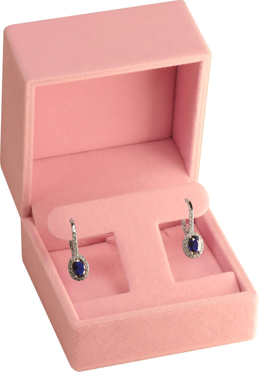LAODA Pink Velvet Earring Gift Jewelry Box for Dangle Hoops Leverback Studs image 3