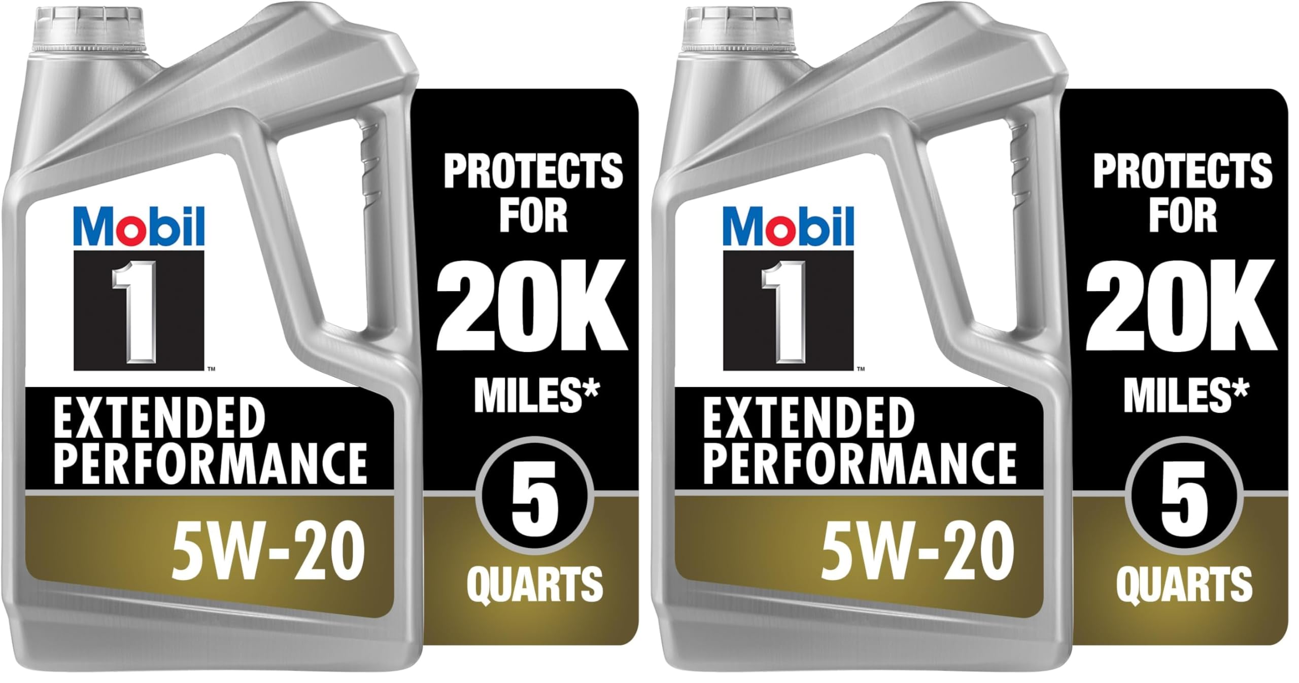 Mobil 1 Extended Performance Full Synthetic Motor Oil 5W-20, 5 Quart (Pack of 2)