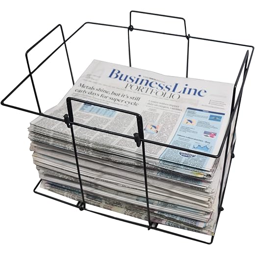 CRAFTCASTLE Cast Iron Newspaper Holder Black 39x30x33 cm