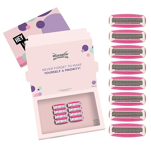 Wilkinson Sword - Quattro for Women Rasierer, 8 Ersatzklingen, 4 ultradünne Klingen für eine gründliche Rasur - 8 stück (1er Pack)
