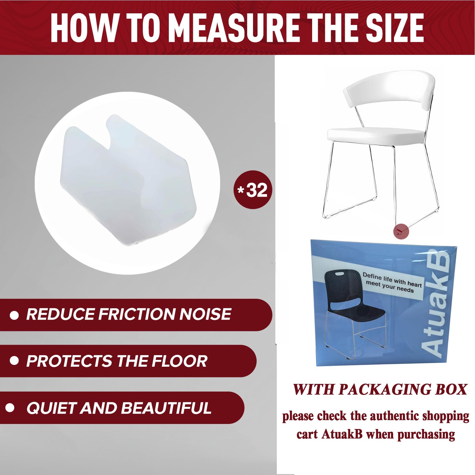 32 Coprigambe Per Sedia In Silicone - Protezioni Antiscivolo Per Mobili, Bianco, 10 Mm - Foto 9