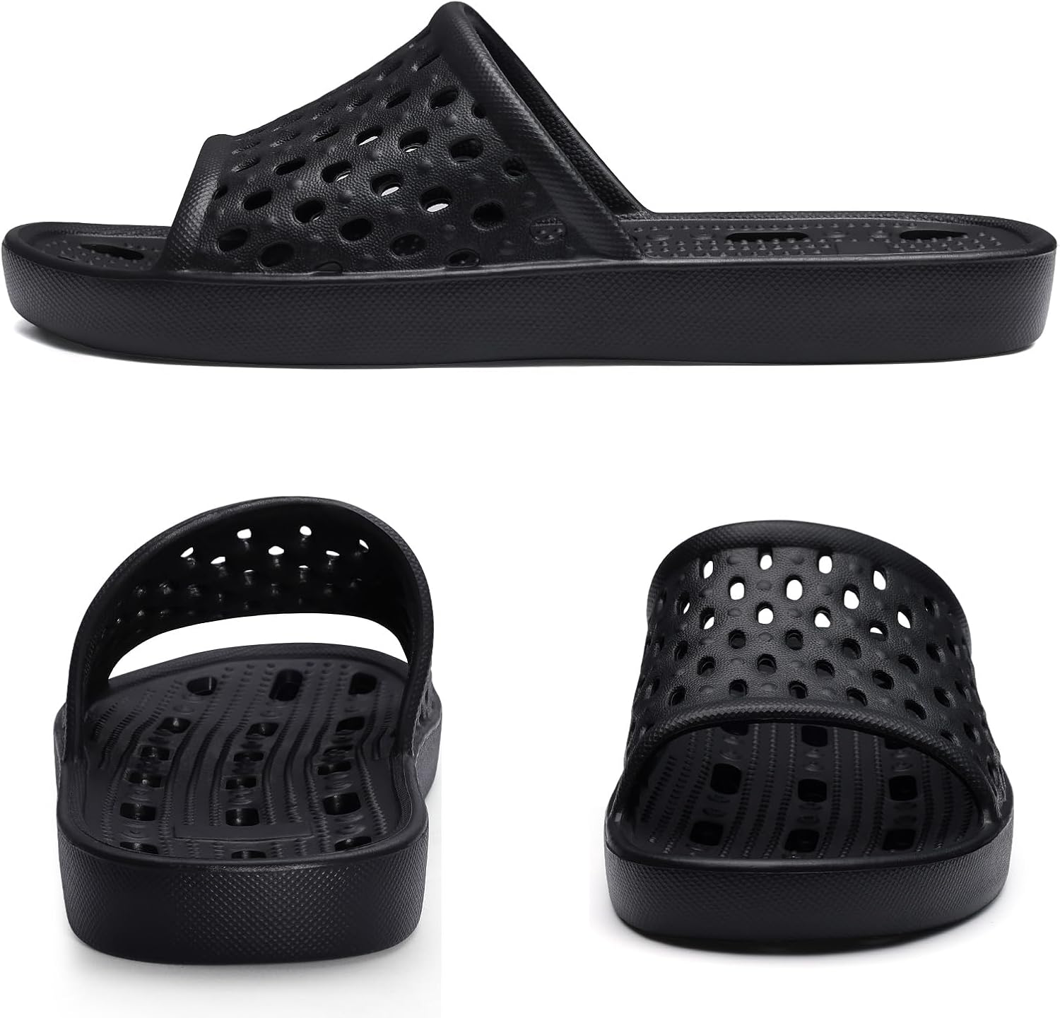 Litfun Shower Shoes for Women Non-Slip Quick Dry Shower Slippers Lightweight Pool Sandals with Drain Holes for College Dorm, Beach, Bathroom & Gym - Image 4