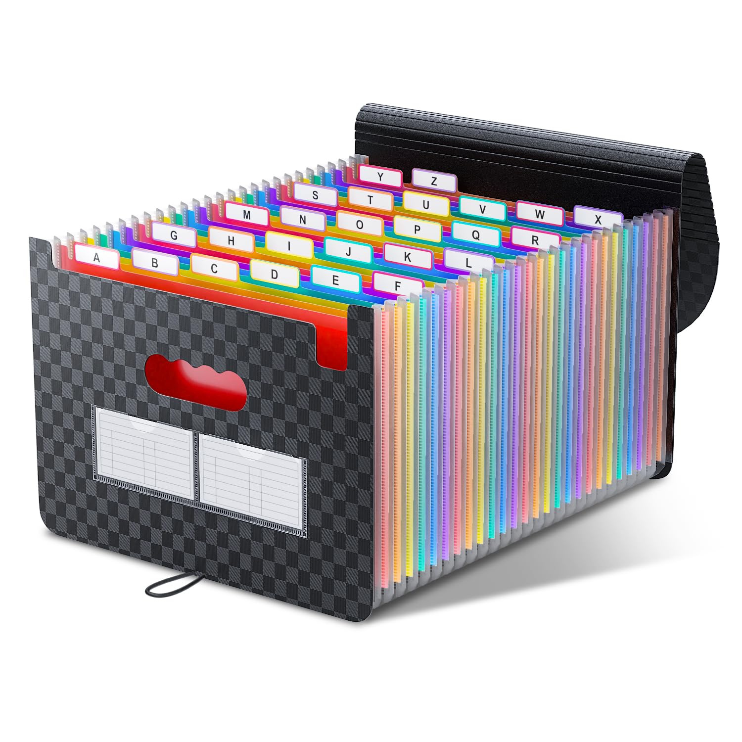 Range Documents 24 Compartiments Avec Couvercle - Organiseur A4 Portable Multicolore