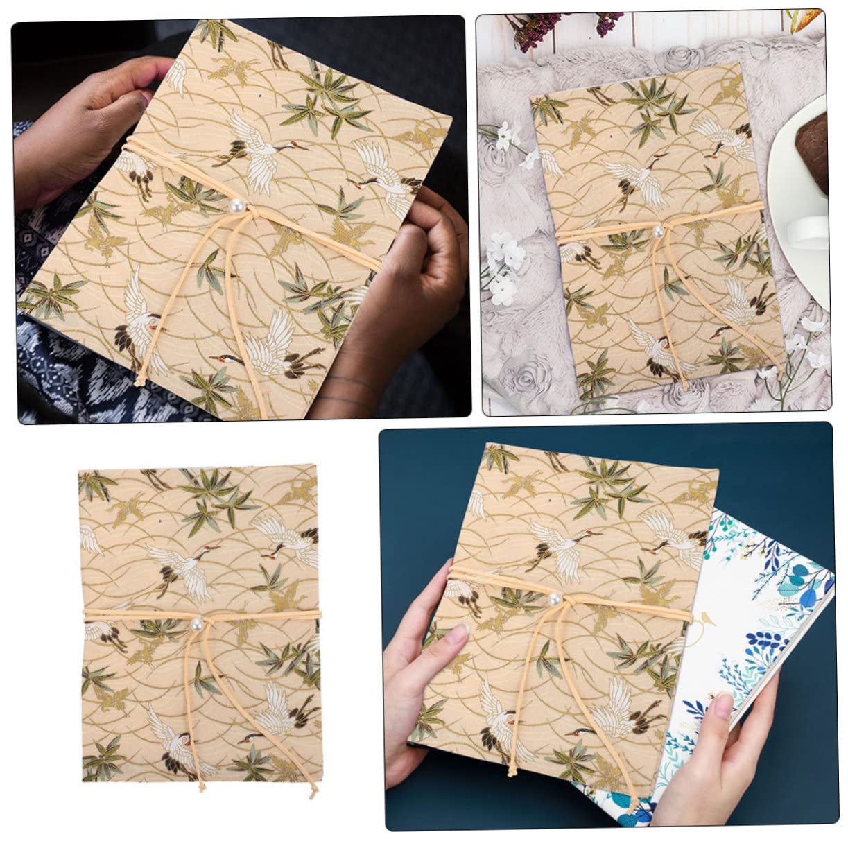 NUOBESTY 5pièces Housse De Fait Main Pour Couverture Décorative Ajustable Avec Motif De Pour Étudiants Et De Lecture