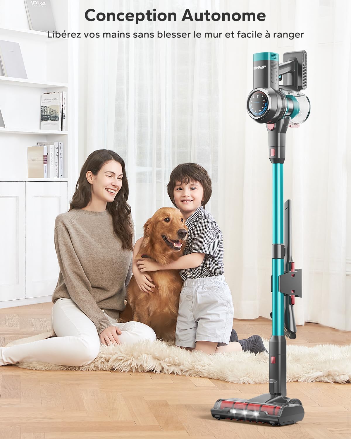 HOMPANY SmartVac 12 in self-standing position