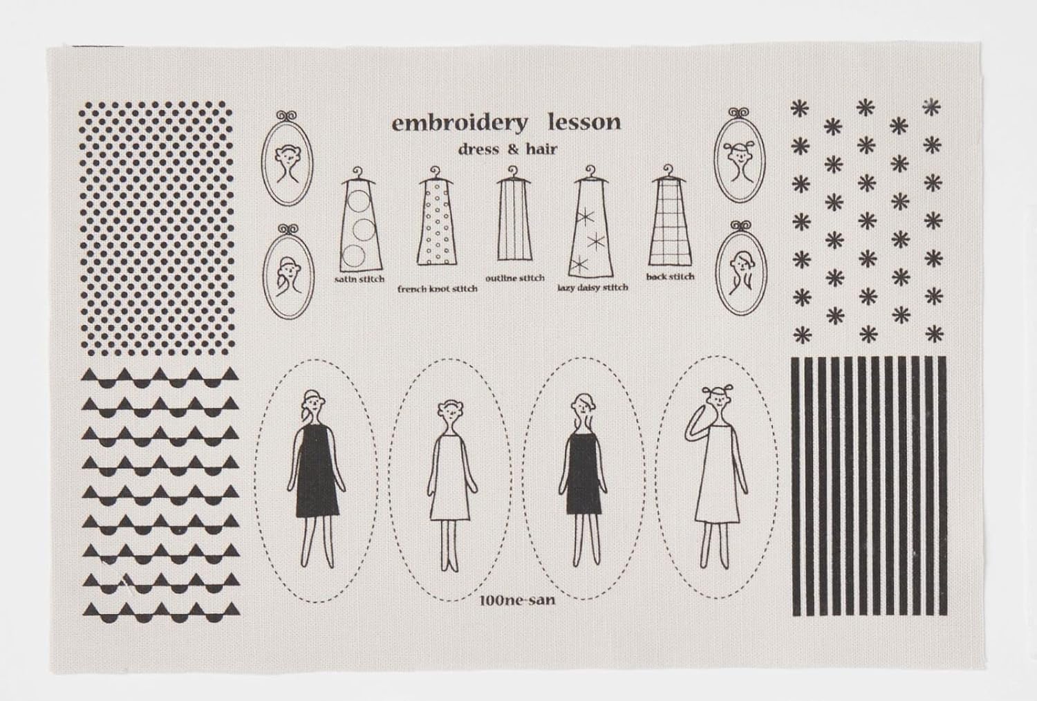 LECIEN 542108 100 Neasan Charm (Pale Gray) Embroidery Kit
