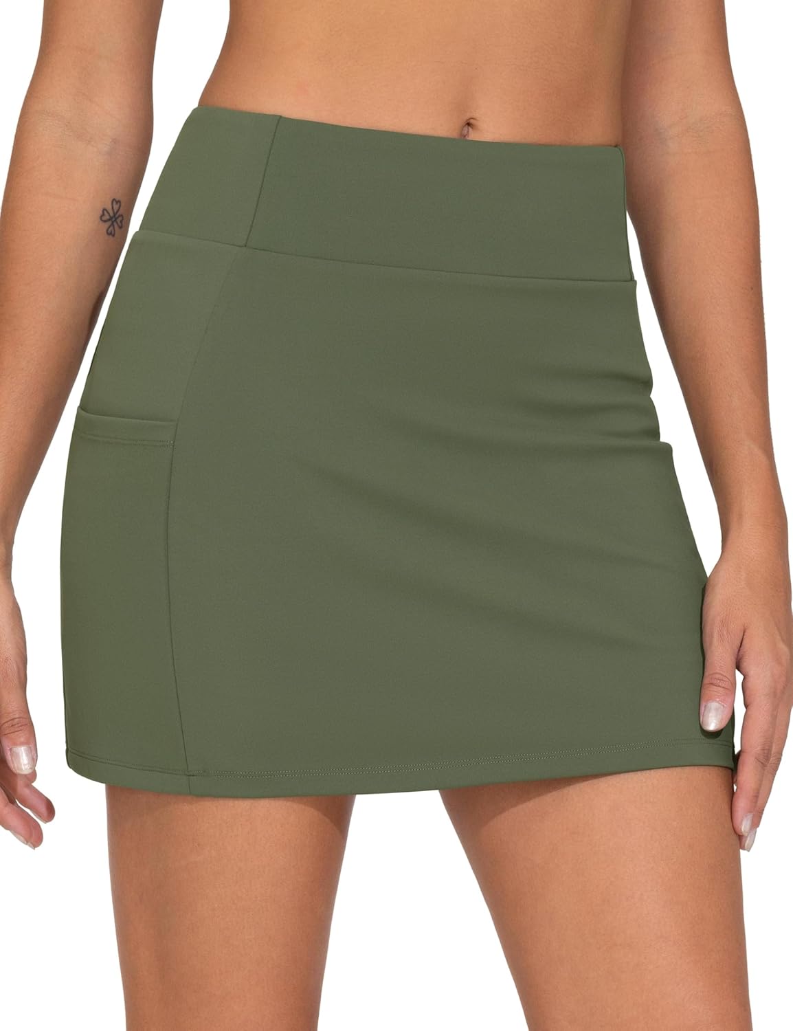 THE GYM PEOPLE Women's High Waisted Golf Skorts Tennis Mini Athletic Active Skirts Built-in Shorts with 3 Pockets