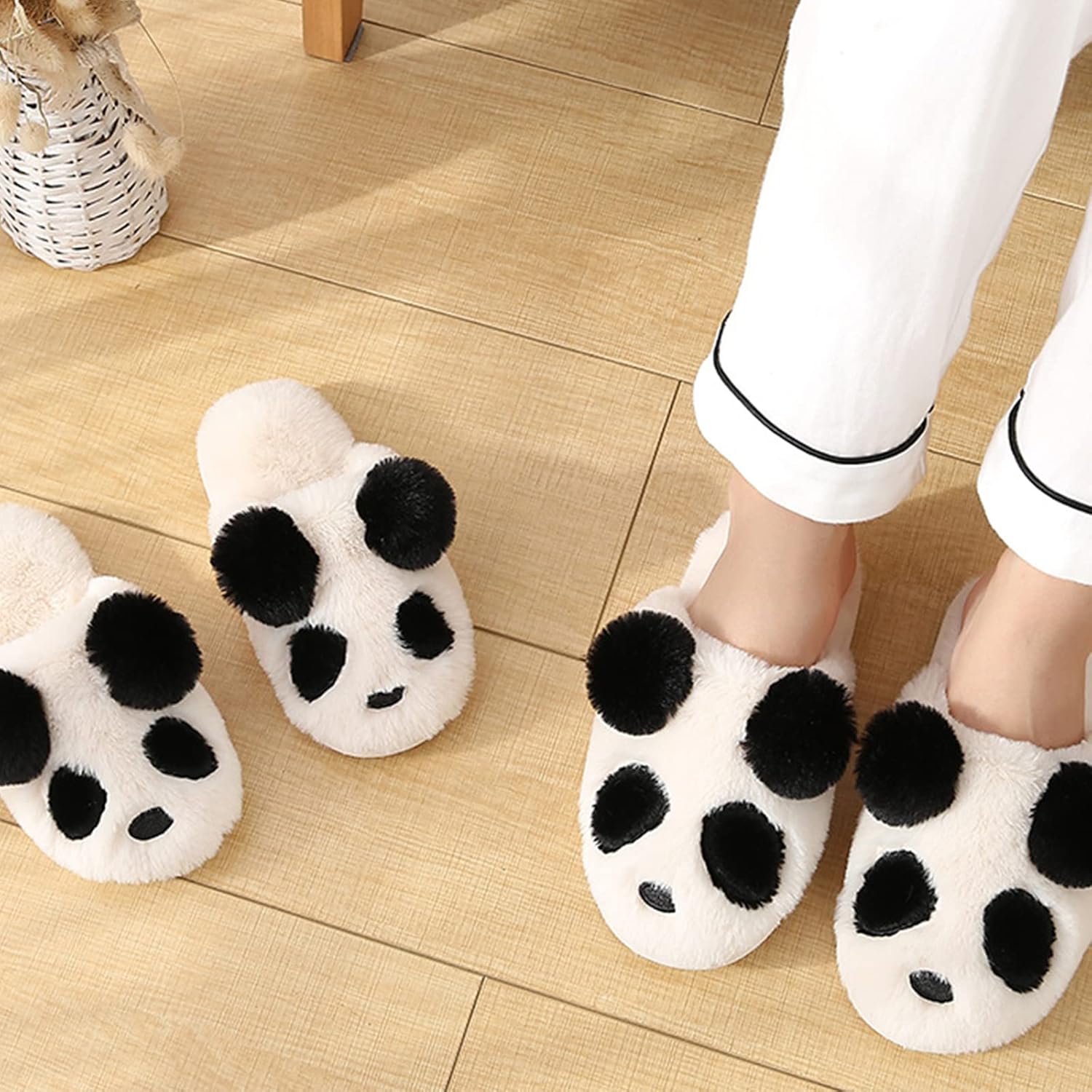 Chaussons,Adorables Pantoufles Licorne Pour Femmes, Chaussures Blanches