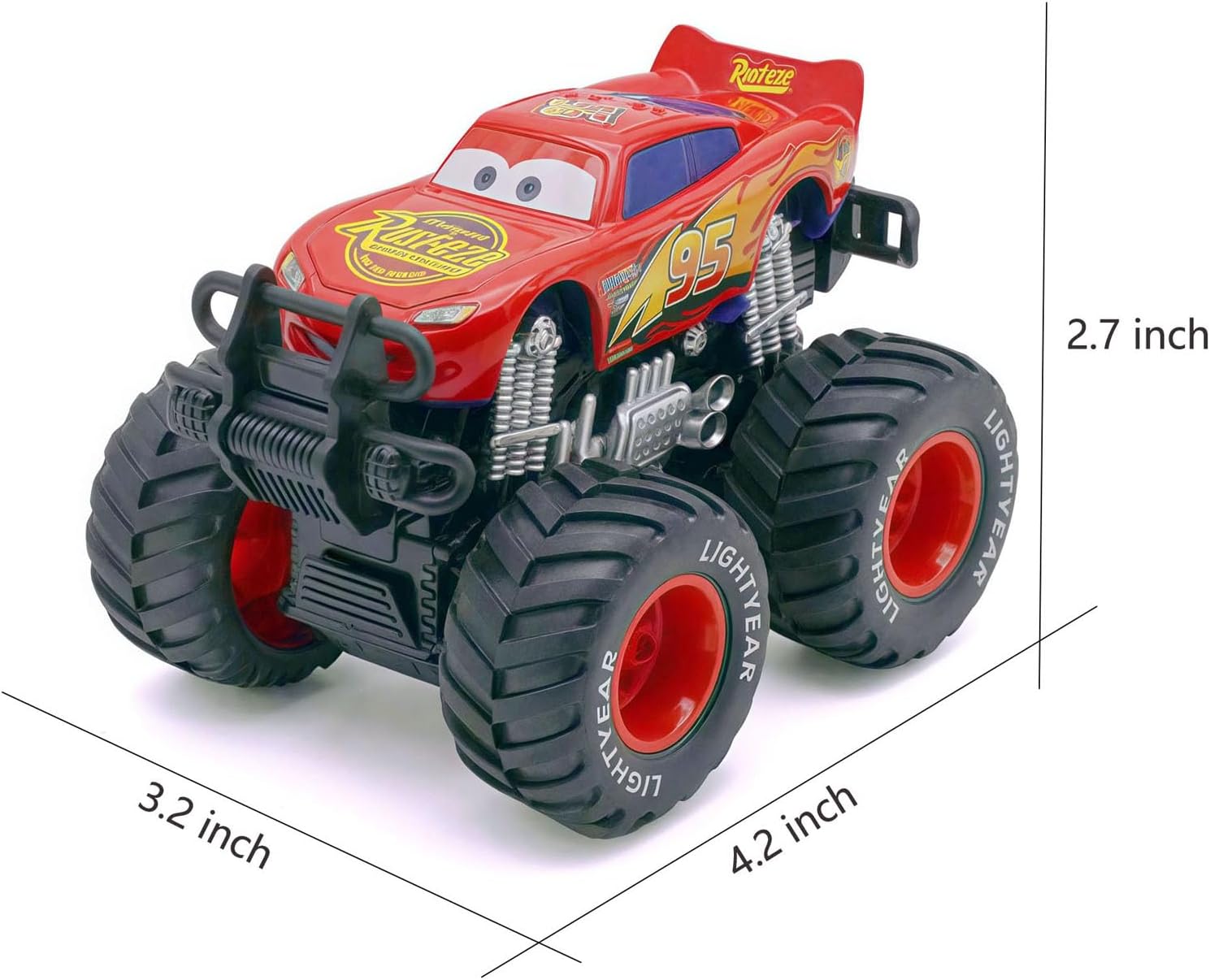 1/45 Big Wheel and his Friends Metal Toy car,Friction Driven car Toy,4 Pack