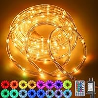 HuiZhen 26ft 160LED Color Changing Rope Lights Outdoor Waterproof IP65, Remote 16 Colors 8 Modes for Patio Deck Christmas Decor