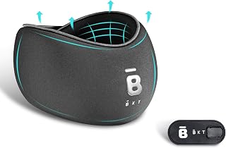 BKT Travel Pillow Memory Foam Cervical Neck Pillow Airplane Neck Support Travel Essentials Long Flight Essentials Neck Braces for Support Portable Plane Accessories (Grey)