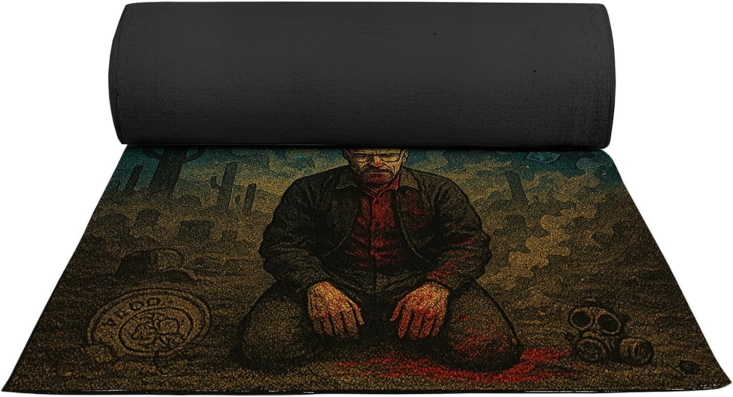 DreamController Breakinng Baad Custom Rugs for Gamer Room (62x40inch)| Playroom Carpets Inspired by Games & Breakinng Baad Decor for Gamers | Gamer Room Decor for Kids Teen Anti-Slip Gaming Mats