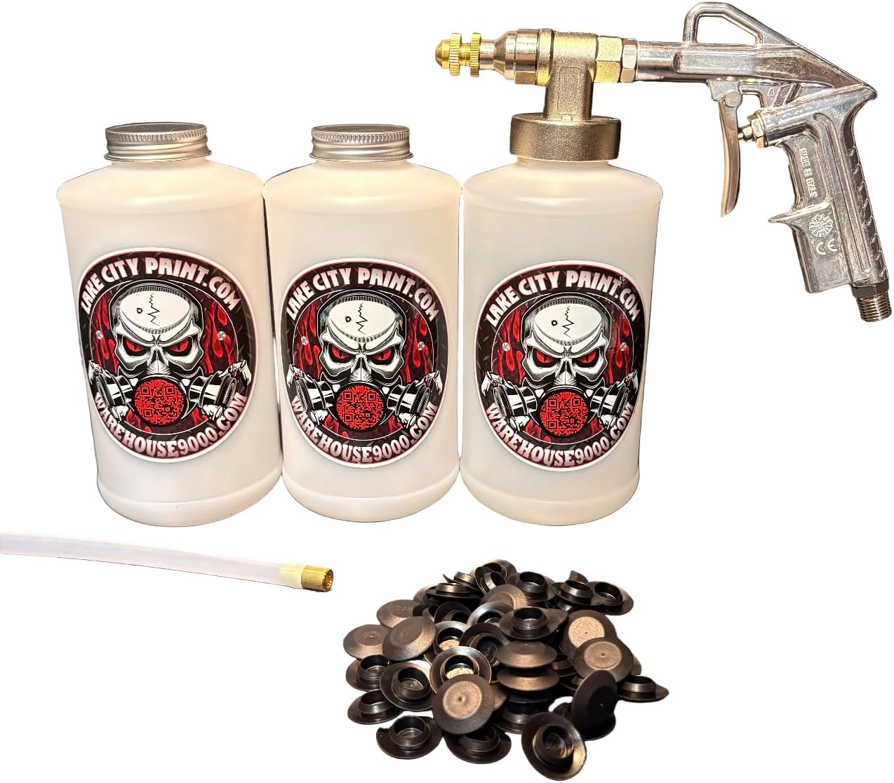 Pro Undercoating Gun - Straight Wand Kit (3 W Quart Bottles)