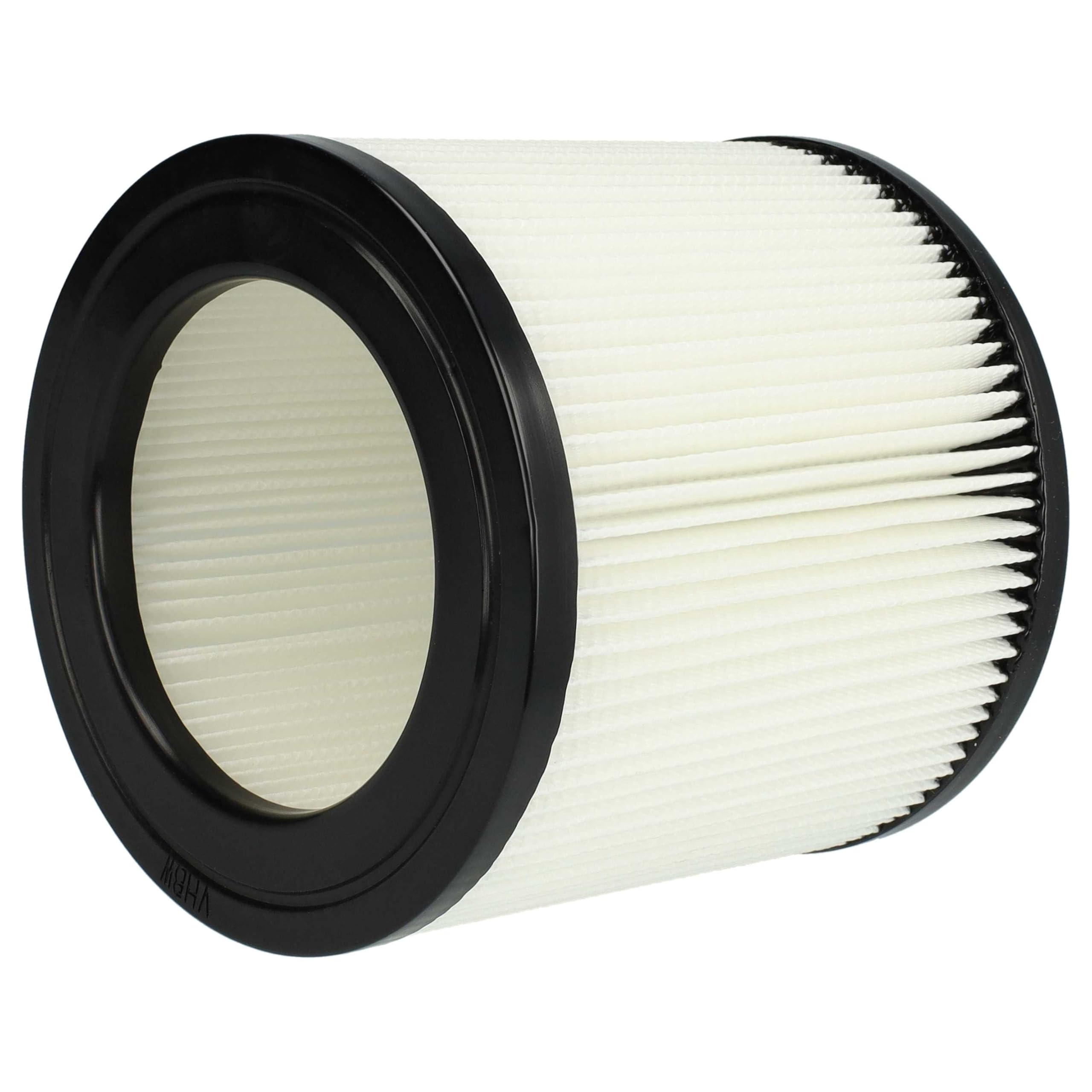vhbw 8x Faltenfilter Ersatz für Kärcher 2.889-219.0 für Staubsauger | Patronenfilter Schwarz Weiß Abwaschbar