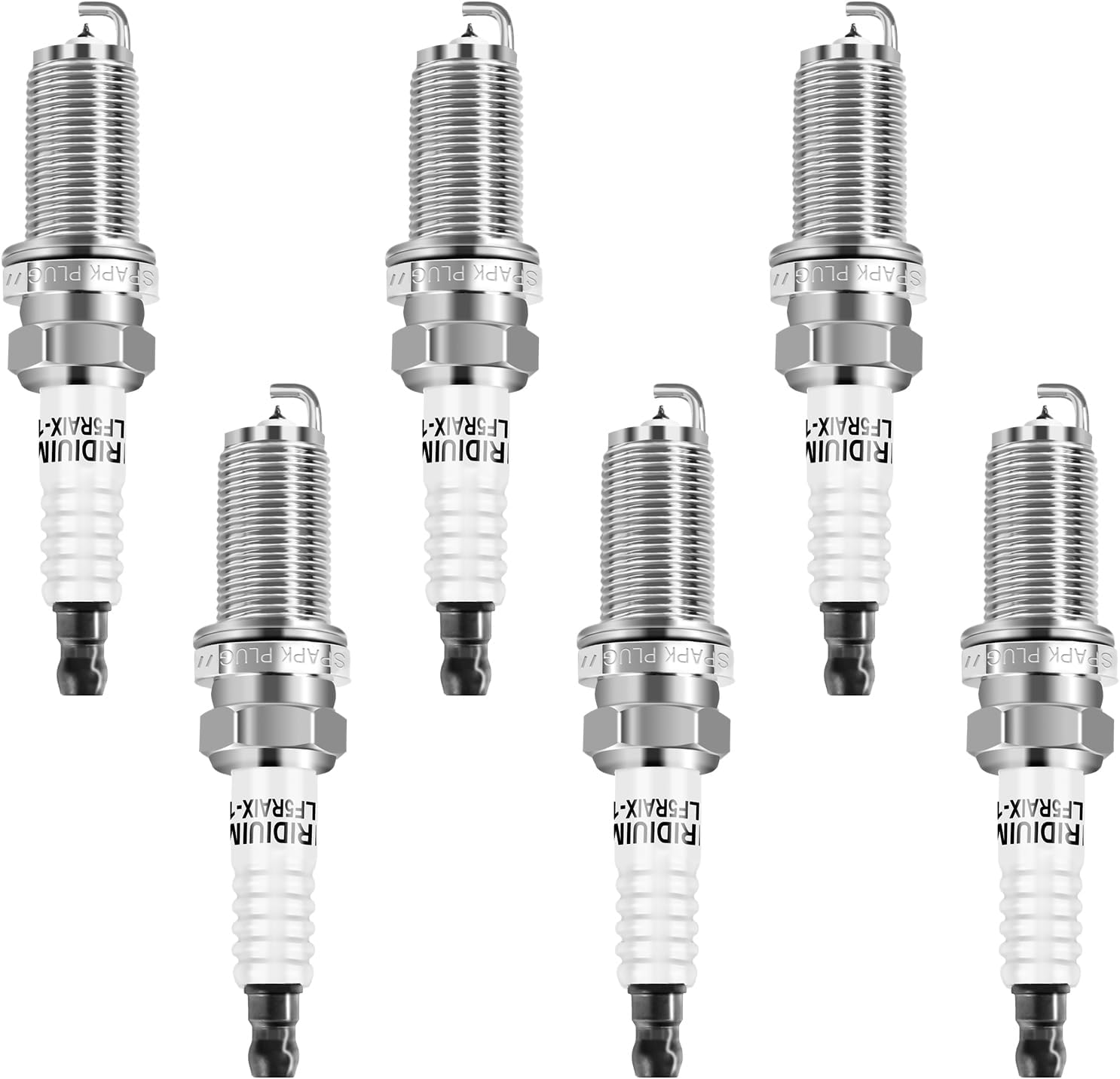 Iridium Spark Plugs 6Pack Compatible with Chrysler 300 for Challenger for Xterra for Altima for Maxima for Pathfinder for Santa Fe for Kia for 4Runner for Highlander RAV4 4469 LFR5AIX-11