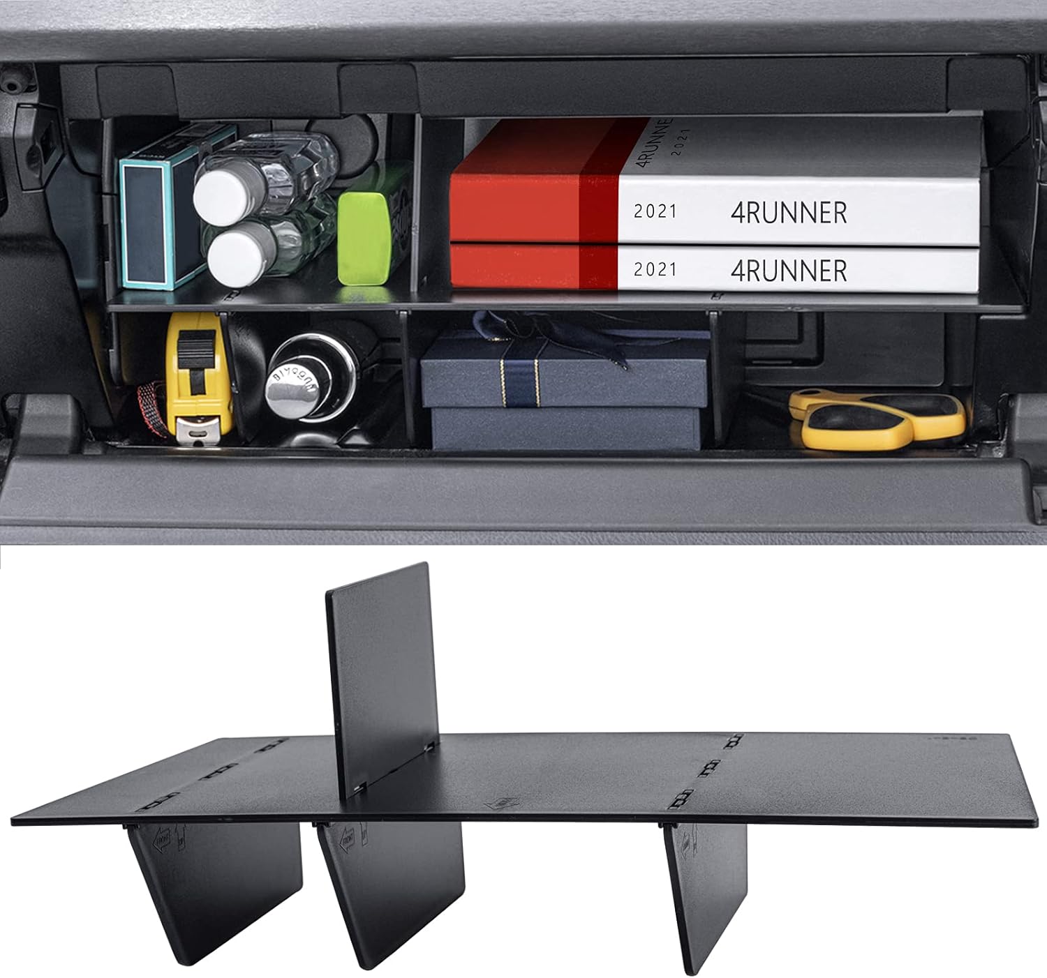 JKCOVER Compatible with Toyota 4Runner Glove Box Dividers Organizer