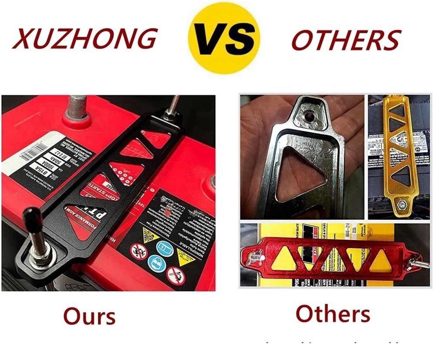 Fixed Bracket Universal Tie Down Bracket Fit for Subaru Fasten Brace Aluminum Bars Fit for Honda Fit for Civic EK EG Holder Down Universal(Red)