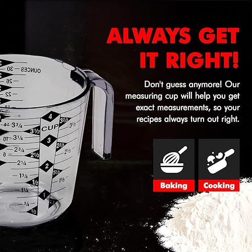 Vista 17 de Chef Craft Select - Vaso medidor de plástico, 2 tazas, transparente