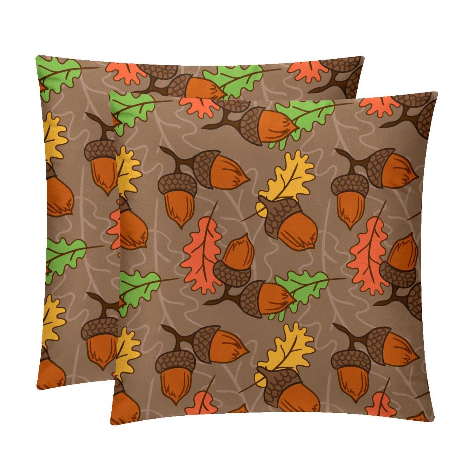 TDGKPZ Leaf Pine Cones Throw Pillow Covers 2 Pack Cushion Cases Decorative Pillow Cases Home Decor 40x40cm