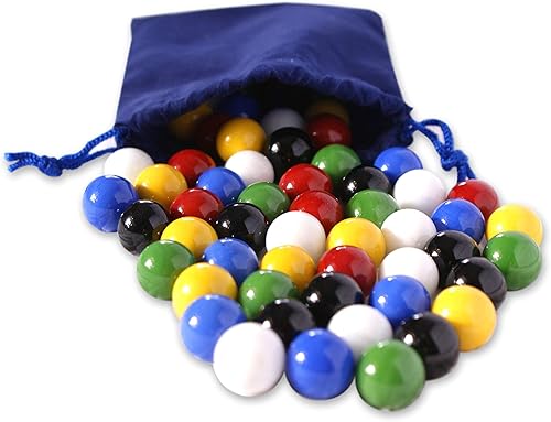 Miniatura 7 de AmishToyBox.com Bolsa de 60 canicas de vidrio para damas chinas, 5/8" (16mm) de diámetro