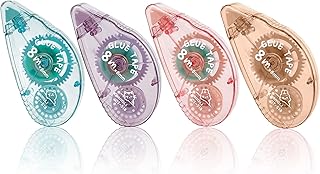 Wellehomi Glue Roller，Glue Tape Double Sided Tape Sticky Pads Adhesive Scrapbook Runner Tape Dispenser for Card Photo DIY Crafting Photo Album Making (8mm 4pcs)