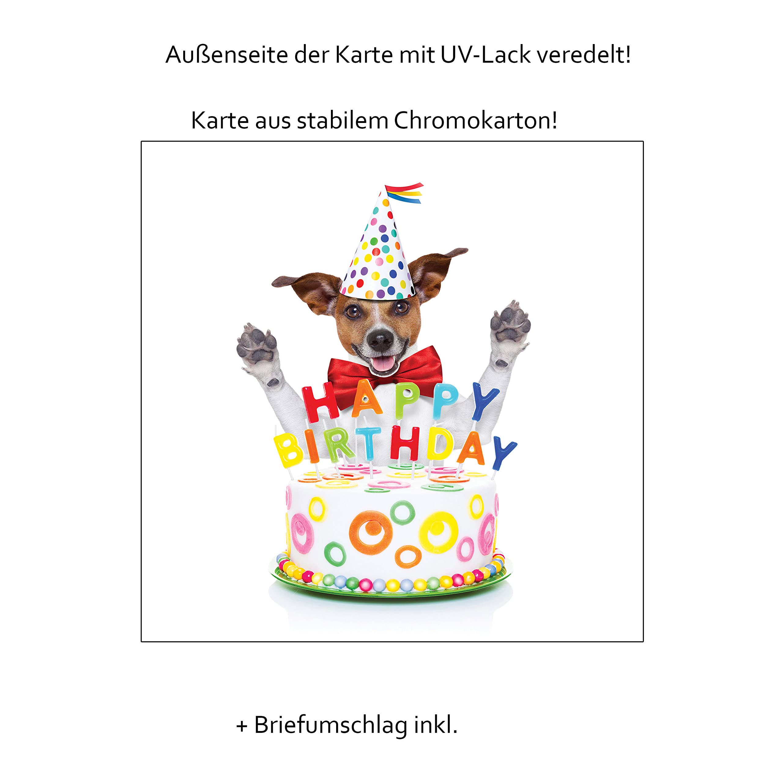 Lustige Geburtstagskarte Mit Französischer Bulldogge – „This Is My Excited Face“ | 15,5 X 15,5 Cm, Innen Leer