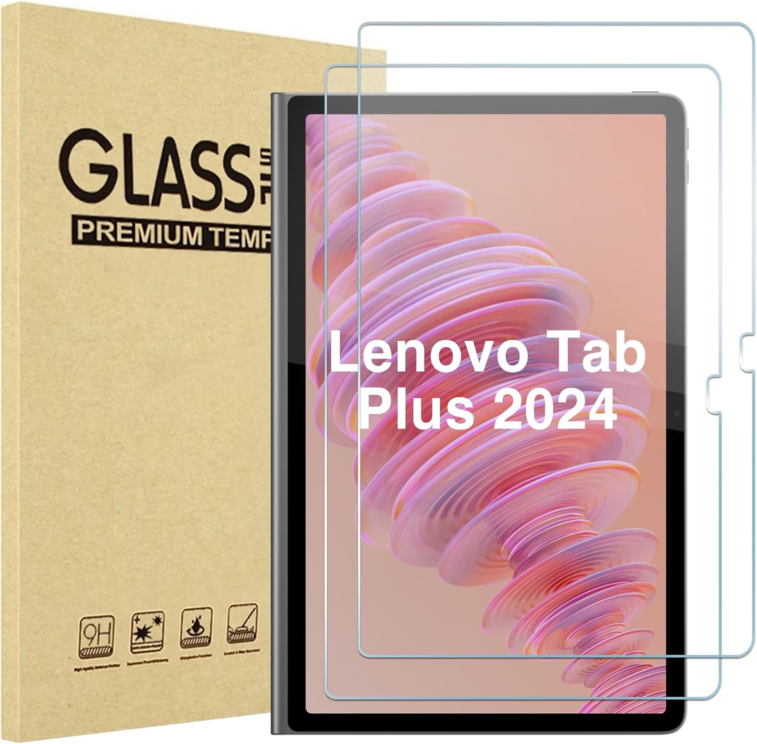ProCase 2 Pack Screen Protector for Lenovo Tab Plus 11.5 Inch 2024, Tempered Glass Film Guard for Lenovo 11.5" Tab Plus 2024 Release