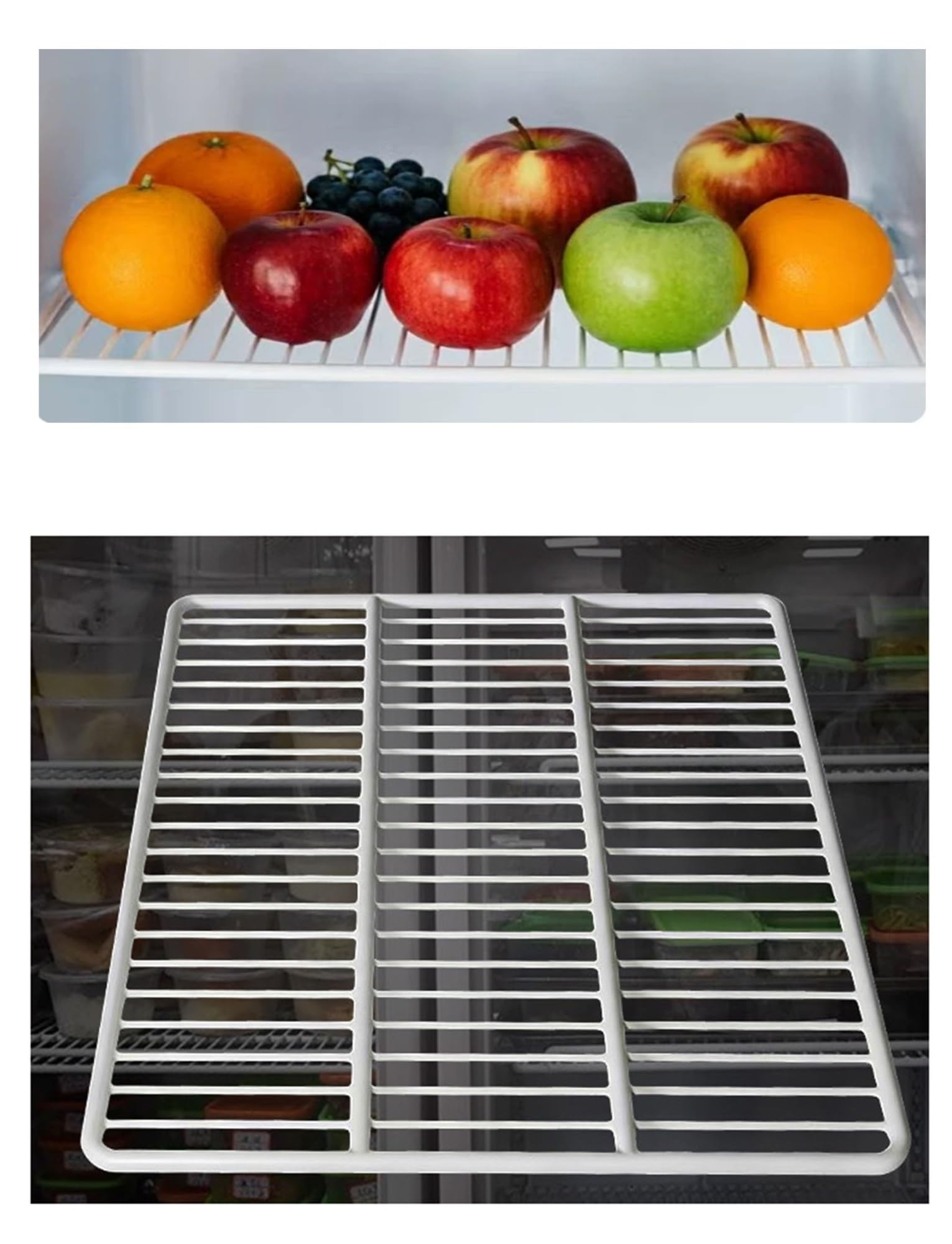 Estante de Repuesto de Alambre para Frigorífico y Congelador | Organizador de Rejilla Metálica para Congelador Horizontal y Frigorífico Comercial(23.4x16.1in)