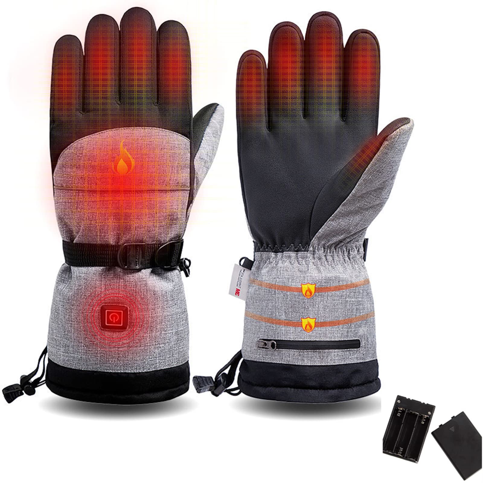 Gants Chauffants | Gants Chauffants Pour Femme | Gants De Chasse Chauffants Doux | Gants élégants | 3 Réglages De Température Manchon Thermique Rechargeable Chauffe-mains Pour L'hiver, Noël, Chasse En